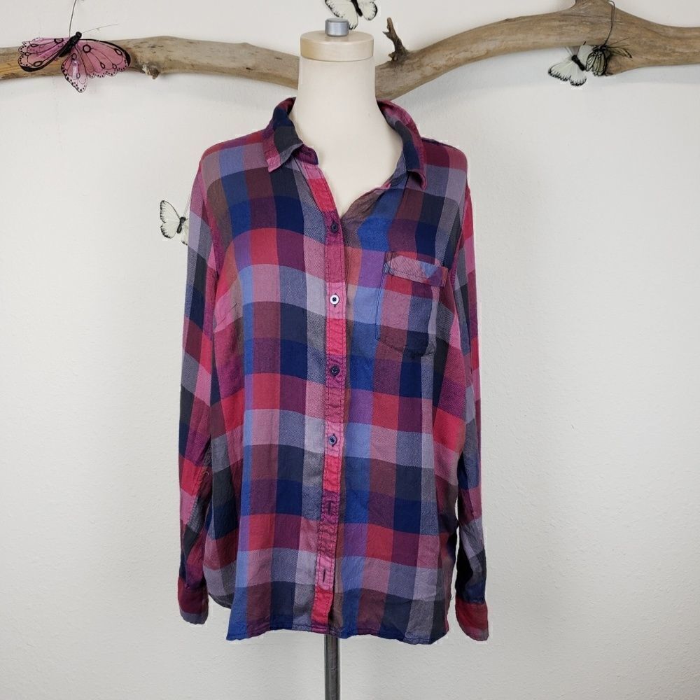 Lucky brand plaid shirt button up long sleeve